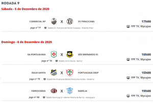 Quartas Copa Paulista 2020