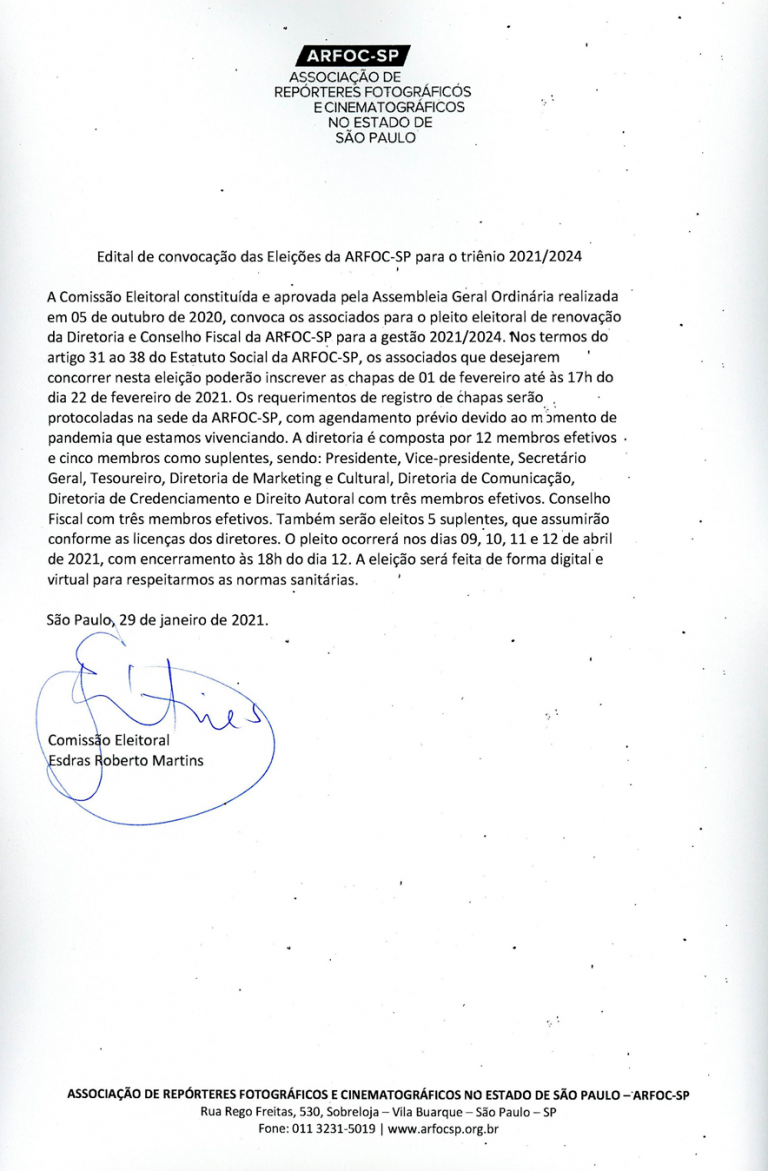 Ata de reunião Convocação Eleição 2021554
