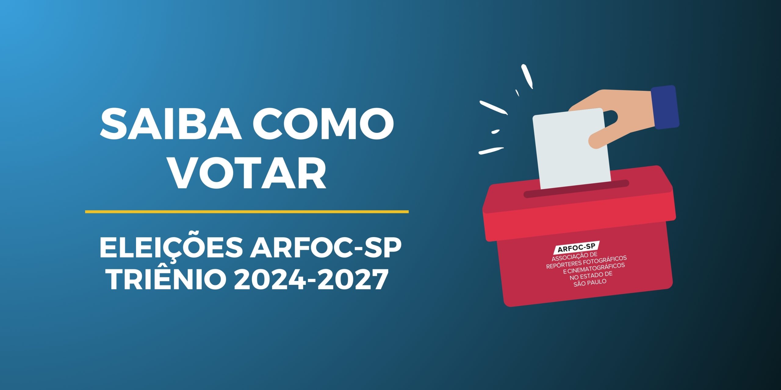 Nesta segunda-feira começa a eleição para a escolha da nova diretoria da ARFOC-SP. Participe!