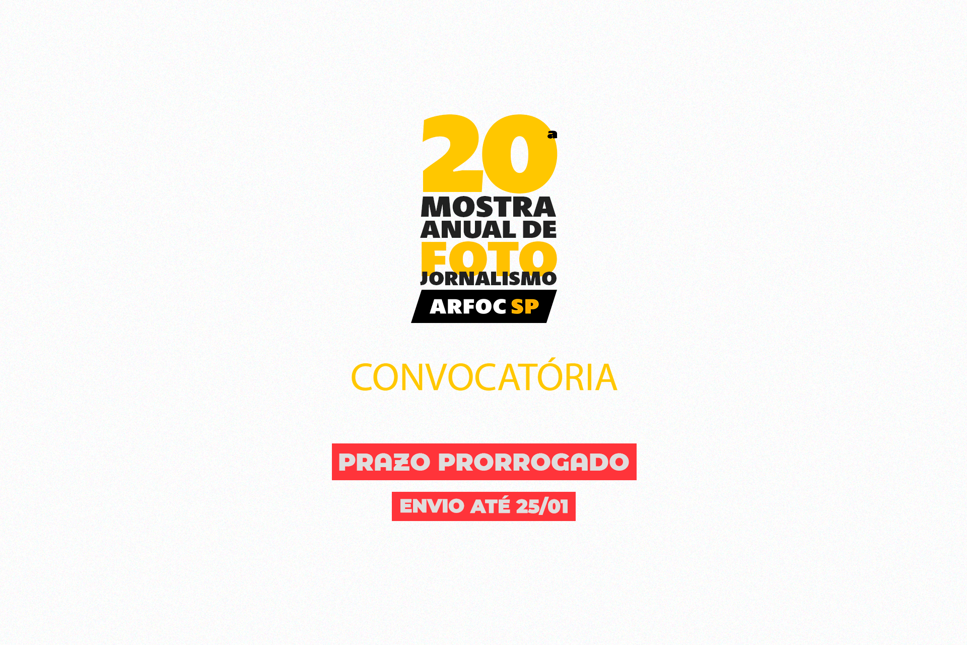 CONVOCATÓRIA – 20ª MOSTRA ANUAL DE FOTOJORNALISMO